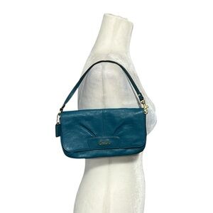 COACH Ashley Flap Leather Mini Bag / Large Wristlet